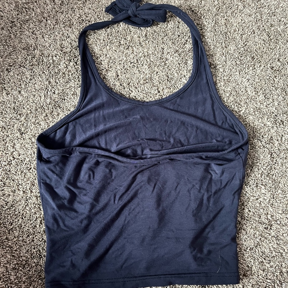 Navy Blue Women's Halter Top